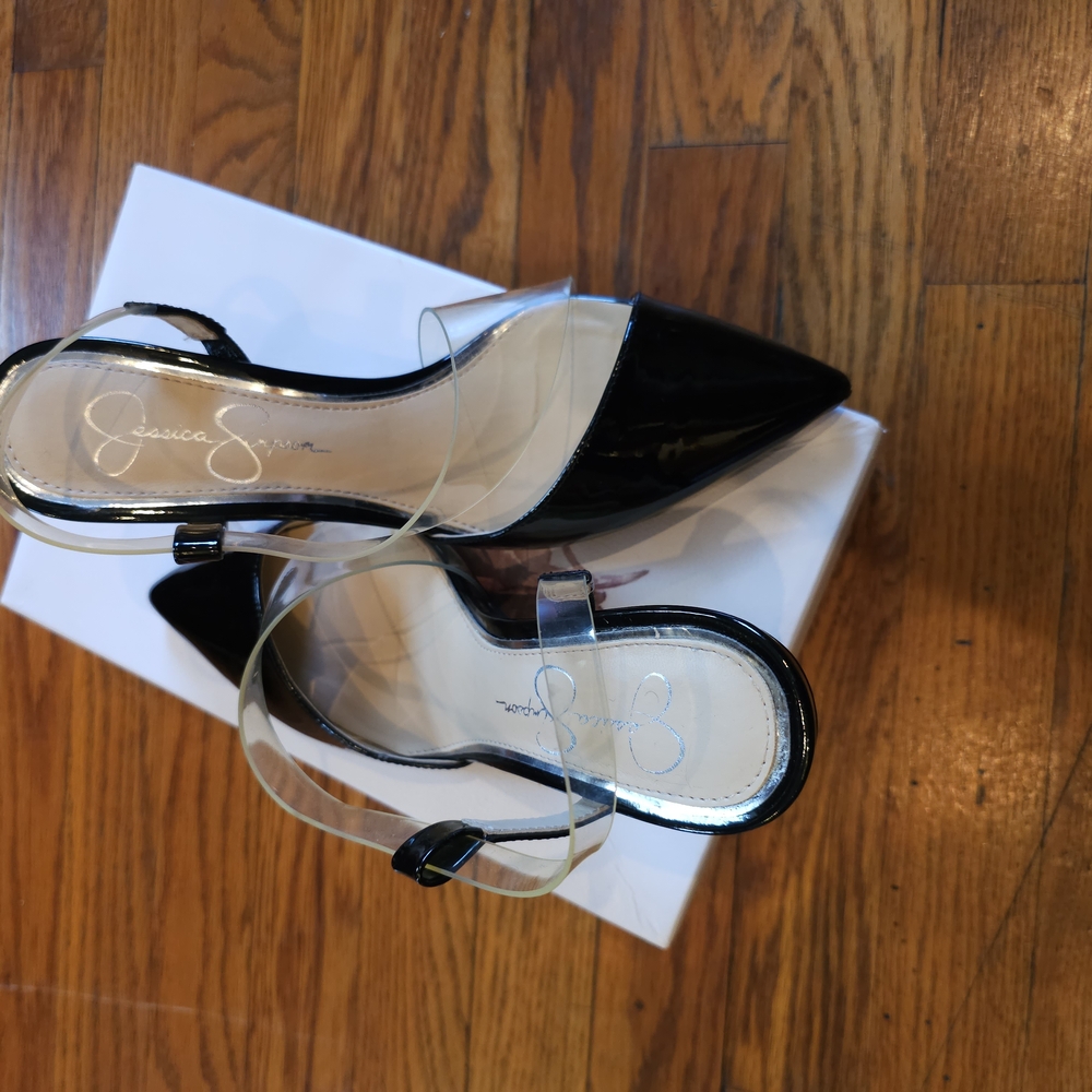 Jessica Simpson Black Ankle Strap Heels